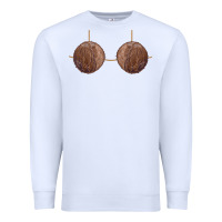 White coconut bra easy adult halloween tiki party costume t shirt Premium Sweatshirt - linhVisuals