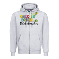 Heather Grey cinco de drinko bitchchoahos Zipper Hoodie - JahusDesignShop