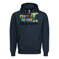 Navy cinco de drinko bitchchoahos Zipper Hoodie - JahusDesignShop