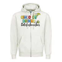 Oatmeal Heather cinco de drinko bitchchoahos Zipper Hoodie - JahusDesignShop