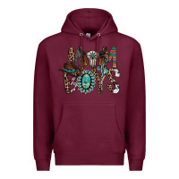 Burgundy mom of boys Premium Hoodie - RacoonDesign