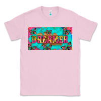 Bubblegum Pink dreamer with butterfly and tie dye  licance  plate Classic Tee - Artiststas