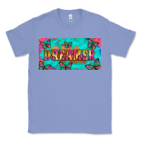 Colony Blue dreamer with butterfly and tie dye  licance  plate Classic Tee - Artiststas
