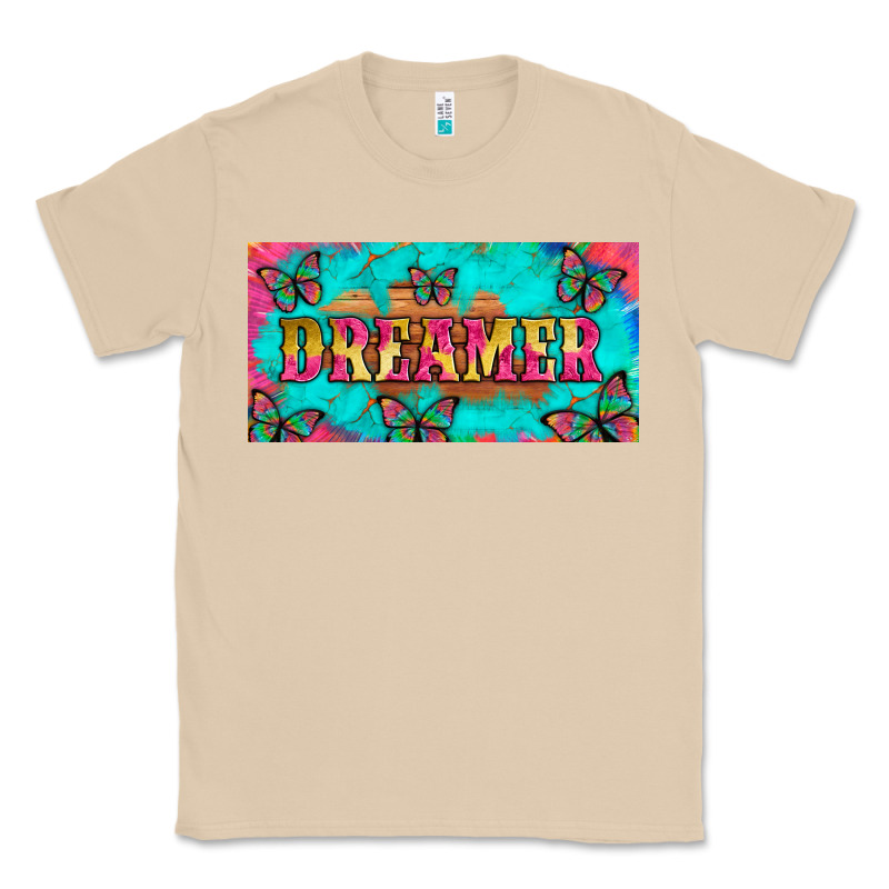 Dreamer With Butterfly And Tie Dye  Licance  Plate Classic Tee by Artiststas | Teevron