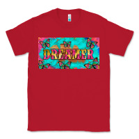 Red dreamer with butterfly and tie dye  licance  plate Classic Tee - Artiststas