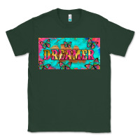 Sports Green dreamer with butterfly and tie dye  licance  plate Classic Tee - Artiststas