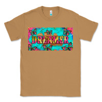 Toasted Coconut dreamer with butterfly and tie dye  licance  plate Classic Tee - Artiststas
