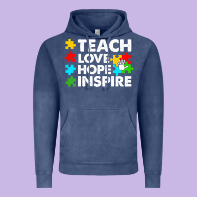 Teach Love Hope Inspire Vintage Hoodie Designed By Cowhidedigitalart