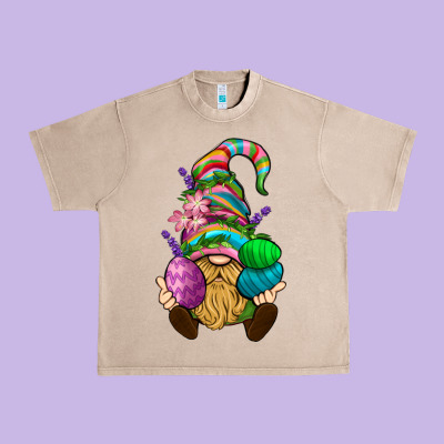 Easter Holding Eggs Gnome Urban Heavy Tee Designed By Bundleandbundleshop