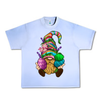 Grape Ice Easter Holding Eggs Gnome Urban Heavy Tee - BundleAndBundleShop