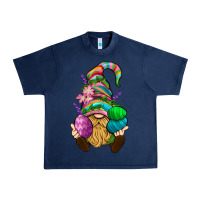 Navy Easter Holding Eggs Gnome Urban Heavy Tee - BundleAndBundleShop