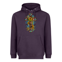 Plum cross Heavyweight Hoodie - JahusDesignShop