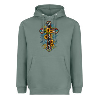 Sage cross Heavyweight Hoodie - JahusDesignShop