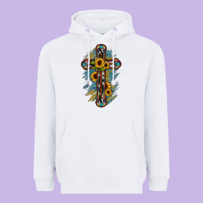 Cross Heavyweight Hoodie Designed By Jahusdesignshop