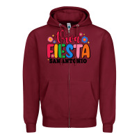 Burgundy viva fiesta san antonio Zipper Hoodie - JahusDesignShop