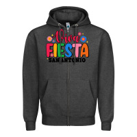 Charcoal Heather viva fiesta san antonio Zipper Hoodie - JahusDesignShop