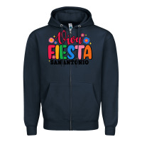 Navy viva fiesta san antonio Zipper Hoodie - JahusDesignShop