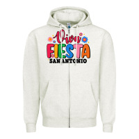 Oatmeal Heather viva fiesta san antonio Zipper Hoodie - JahusDesignShop