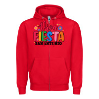 Red viva fiesta san antonio Zipper Hoodie - JahusDesignShop