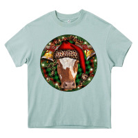 Arona Longhorn Cow Christmas Heavy Core Tee - RanaPortraitStore
