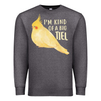 Charcoal Heather cockatiel t  shirt i’m kind of a big tiel t  shirt Premium Sweatshirt - linhVisuals