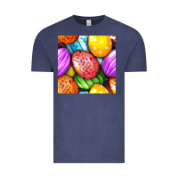 Vintage Denim Happy Easter Eggs Seamless Pattern Vintage Tee - BundleAndBundleShop