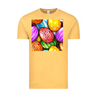 Vintage Mustard Happy Easter Eggs Seamless Pattern Vintage Tee - BundleAndBundleShop