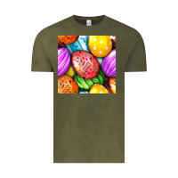 Vintage Olive Happy Easter Eggs Seamless Pattern Vintage Tee - BundleAndBundleShop