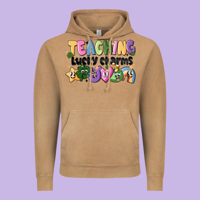 Teaching Lucky Charms Vintage Hoodie Designed By Cowhidedigitalart