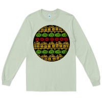 Matcha african masks round earrings Long Sleeve Tee - BundleAndBundleShop