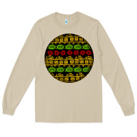 Mushroom african masks round earrings Long Sleeve Tee - BundleAndBundleShop