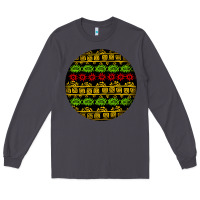 Smoke african masks round earrings Long Sleeve Tee - BundleAndBundleShop