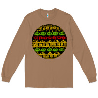 Toasted Coconut african masks round earrings Long Sleeve Tee - BundleAndBundleShop