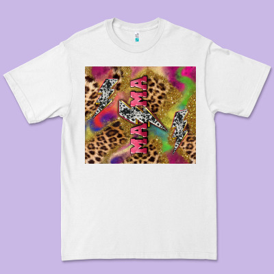 Colorful Leopard Lightning Bolt Tumbler Mother's Premium Tee Designed By Howdyjamesfarm