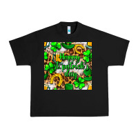 Black Happy St. Patrick's Day pattern digital paper Urban Heavy Tee - BundleAndBundleShop