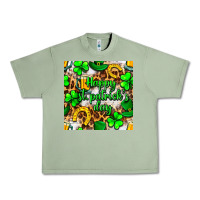 Oil Green Happy St. Patrick's Day pattern digital paper Urban Heavy Tee - BundleAndBundleShop