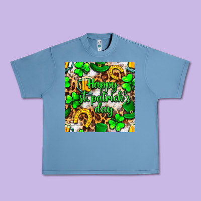 Happy St. Patrick's Day Pattern Digital Paper Urban Heavy Tee Designed By Bundleandbundleshop
