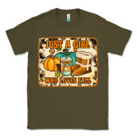 Army Green just a girl who loves fall cowhide background Classic Tee - Jasminsmagicworld