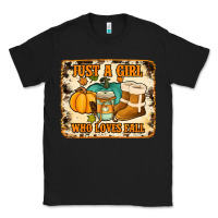 Black just a girl who loves fall cowhide background Classic Tee - Jasminsmagicworld