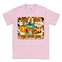 Bubblegum Pink just a girl who loves fall cowhide background Classic Tee - Jasminsmagicworld