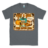 Charcoal Heather just a girl who loves fall cowhide background Classic Tee - Jasminsmagicworld