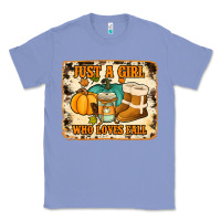 Colony Blue just a girl who loves fall cowhide background Classic Tee - Jasminsmagicworld