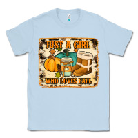 Dusty Blue just a girl who loves fall cowhide background Classic Tee - Jasminsmagicworld