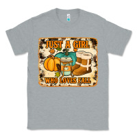 Heather Grey just a girl who loves fall cowhide background Classic Tee - Jasminsmagicworld