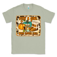 Matcha just a girl who loves fall cowhide background Classic Tee - Jasminsmagicworld