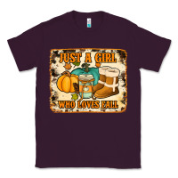 Plum just a girl who loves fall cowhide background Classic Tee - Jasminsmagicworld