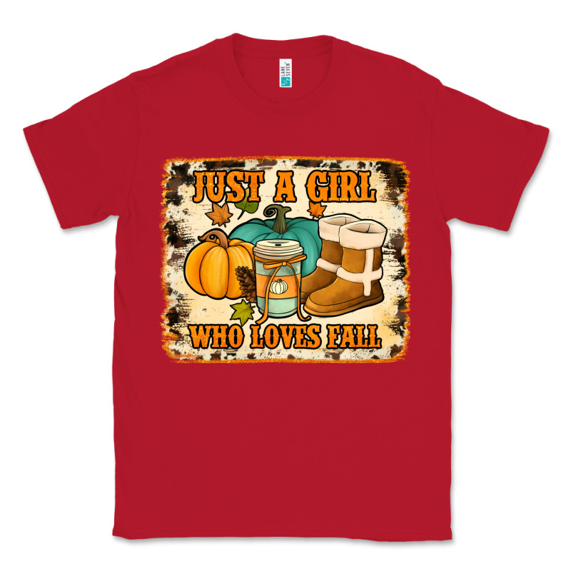 Just A Girl Who Loves Fall Cowhide Background Classic Tee by Jasminsmagicworld | Teevron