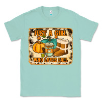 Seafoam just a girl who loves fall cowhide background Classic Tee - Jasminsmagicworld