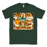 Sports Green just a girl who loves fall cowhide background Classic Tee - Jasminsmagicworld