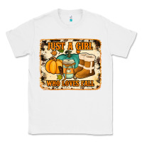 White just a girl who loves fall cowhide background Classic Tee - Jasminsmagicworld